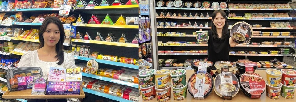 GS25 케데헌 콜라보 상품과 CU 하동관 고기곰탕 등 국물류 상품. (사진=각 사)