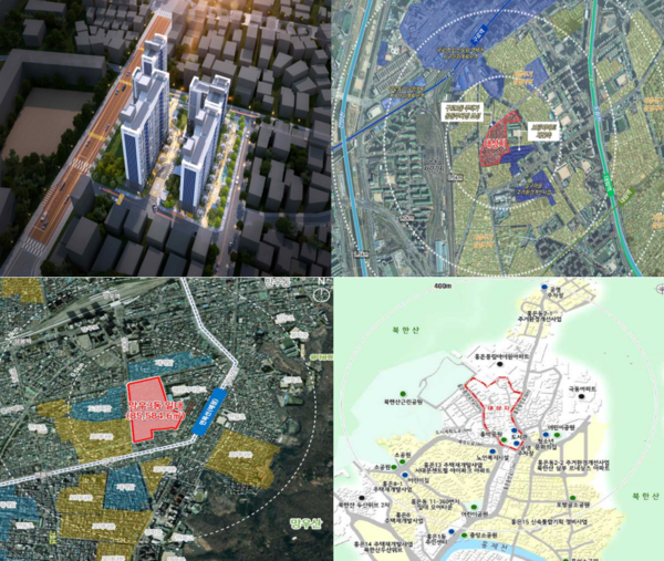 강북구 미아동 조감도, 구로구 구로동, 서대문구 홍은동, 중랑구 망우3동 위치도 (사진=서울시)
