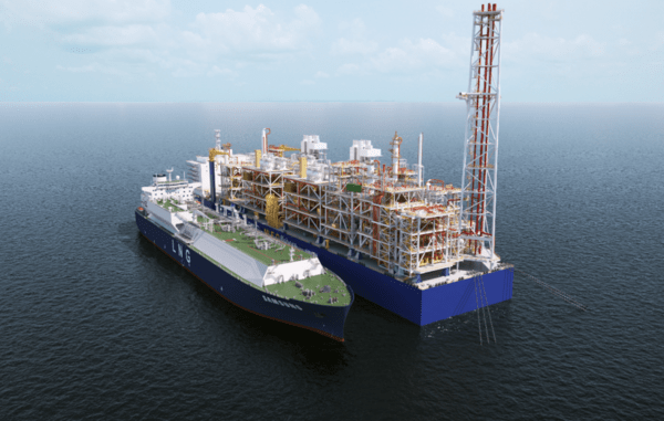 삼성중공업이 개발한 심해용 FLNG 표준모델 모습 (사진=삼성중공업)