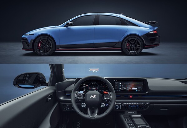 아이오닉6N 옆면(위쪽)과 운전석 (사진=현대자동차)