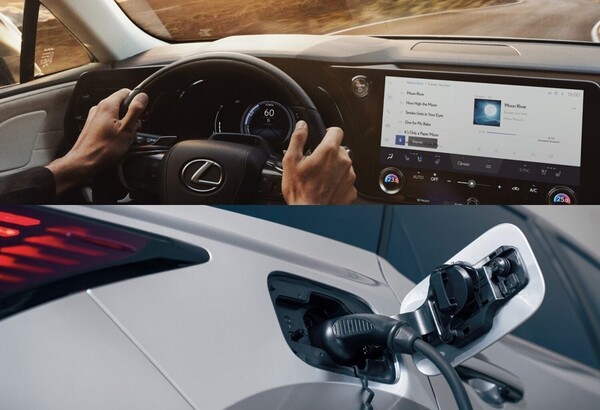 RX 450h+ 1열(위쪽)과 배터리 충전구 (사진=렉서스)