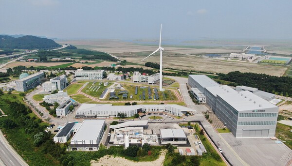 수전해 기반 수소 생산기지 전경 모습 (사진=현대건설)