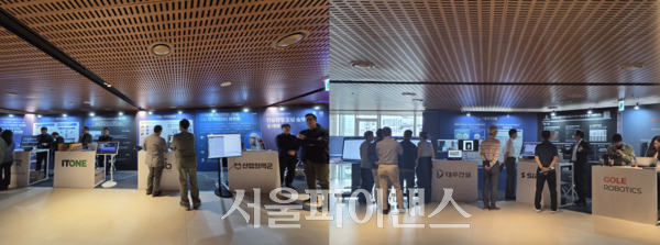 스마트건설 참여기업 부스 (사진=김예온 기자)