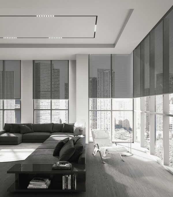 HDC현대산업개발이 개발한 일사조절 필름 일체형 성능 가변 창호 기술 설치예상도. (사진=HDC현대산업개발)