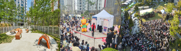 펫 프렌즈 파크(왼쪽부터), 캐슬링, 푸르지오 가든음악회(사진=한화 건설부문, 롯데건설, 대우건설)