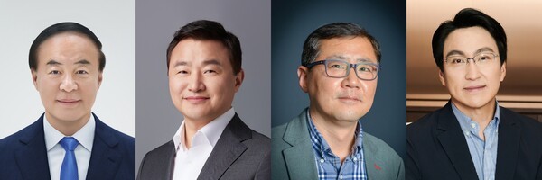 (왼쪽부터) 전영현 삼성전자 DS부문장 부회장, 노태문 신임 대표이사 내정자, 박홍근 삼성종합기술원장, 윤장현 DX부문 CTO. (사진=삼성전자)