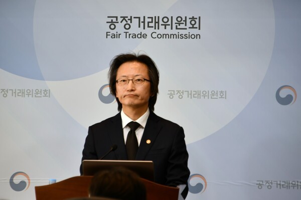 21일 세종시 공정거래위원회 기자실에서 주병기 공정거래위원장 간담회가 열렸다. 사진은 주병기 위원장 모습. (사진=공정거래위원회)